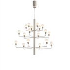 Raggiera Tiered Alabaster Globe Chandelier by Bling Lighting Studio
