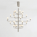 Raggiera Tiered Alabaster Globe Chandelier by Bling Lighting Studio