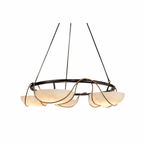 Alabaster Bowl Ring Chandelier by Bling Lighting Studio