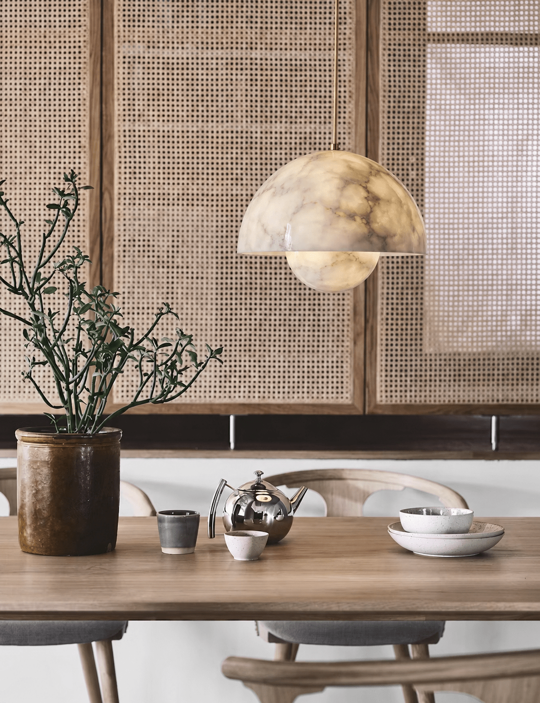 Alabaster Bud Pendant Lamp by Bling Lighting Studio