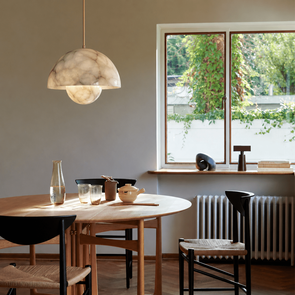 Alabaster Bud Pendant Lamp by Bling Lighting Studio