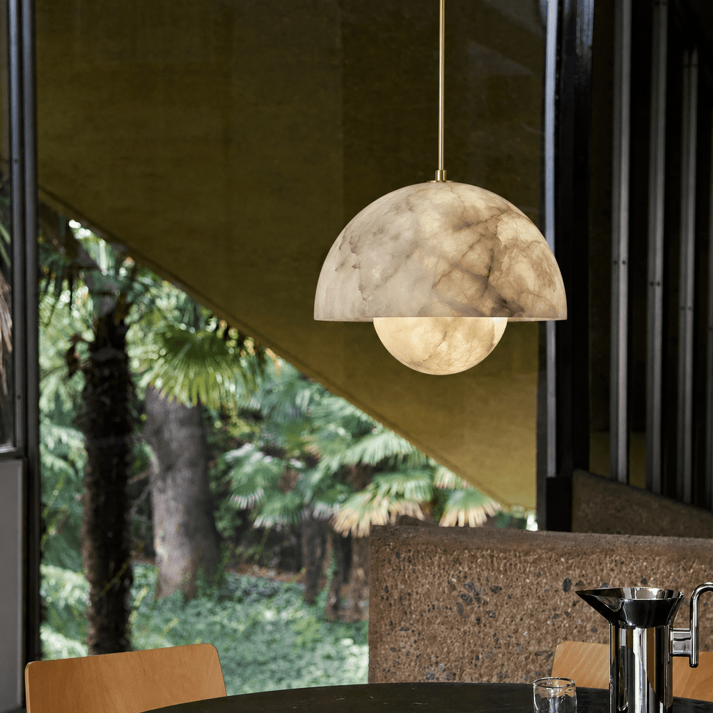 Alabaster Bud Pendant Lamp by Bling Lighting Studio