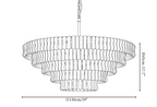 Ghiaccio Round Murano-Style Glass Chandelier 36" 48" 60"