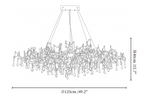 Designer Colorful Raindrop Brass Branch Chandelier