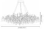 Designer Colorful Raindrop Brass Branch Chandelier