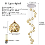 Modern Stainless Steel Petal Chandelier for Staircase