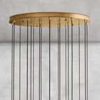 Colleena Hammered Glass Round Chandelier