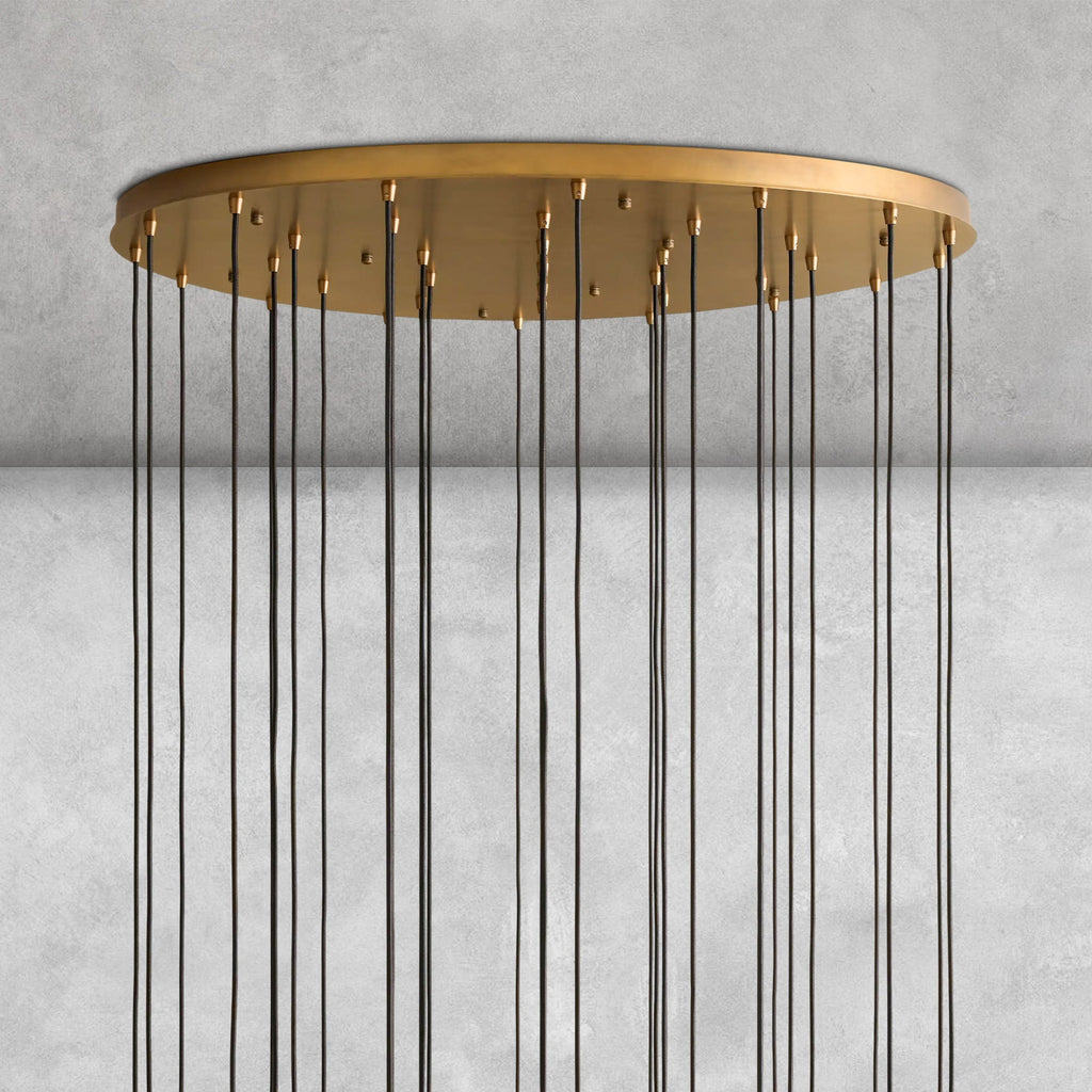 Colleena Hammered Glass Round Chandelier