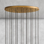 Colleena Hammered Glass Round Chandelier