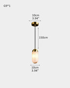 Alabaster Luxury Moonshade Brass Chandelier for dining room