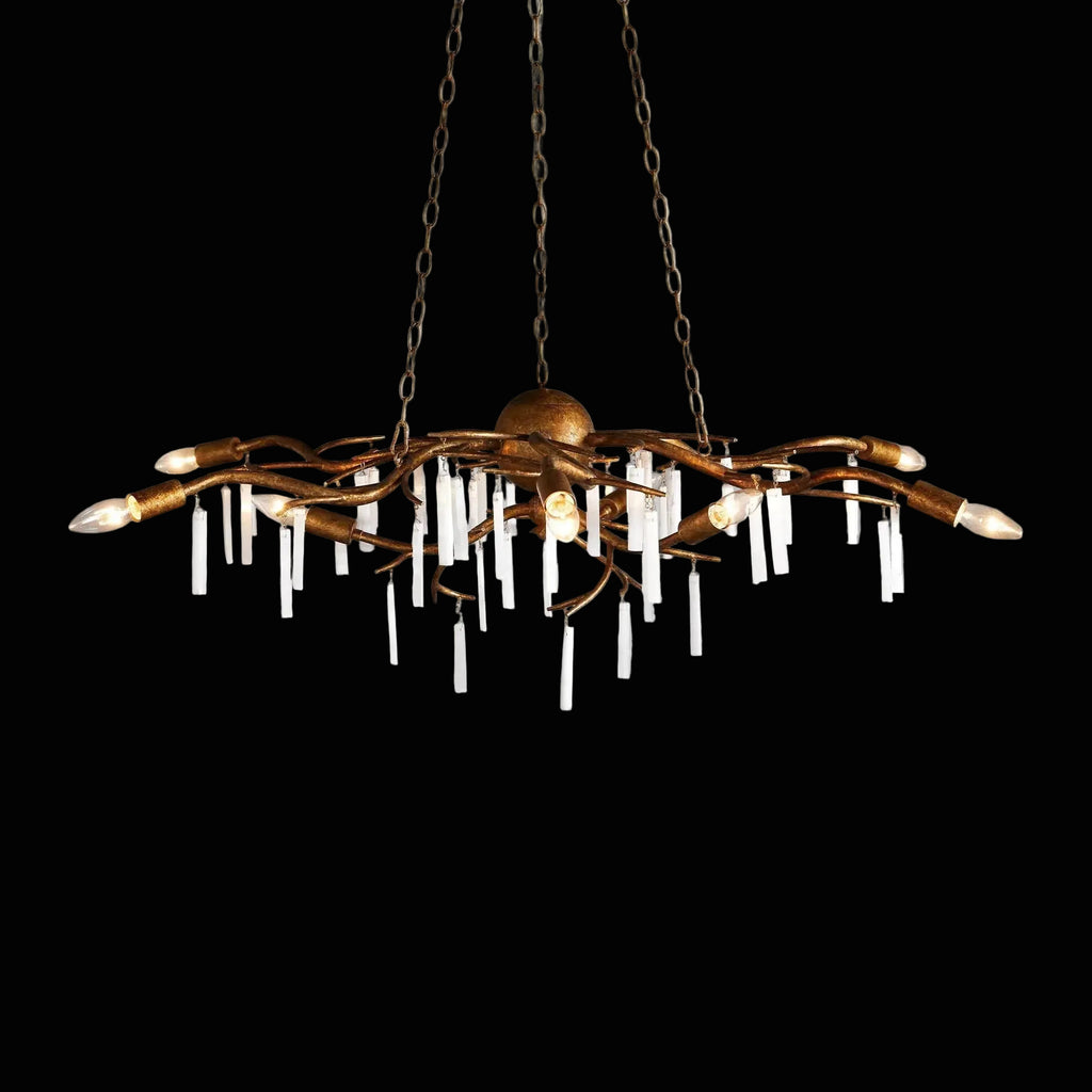 Jada Selenite Branch Chandelier 9 Light by Bling Lighting Studio