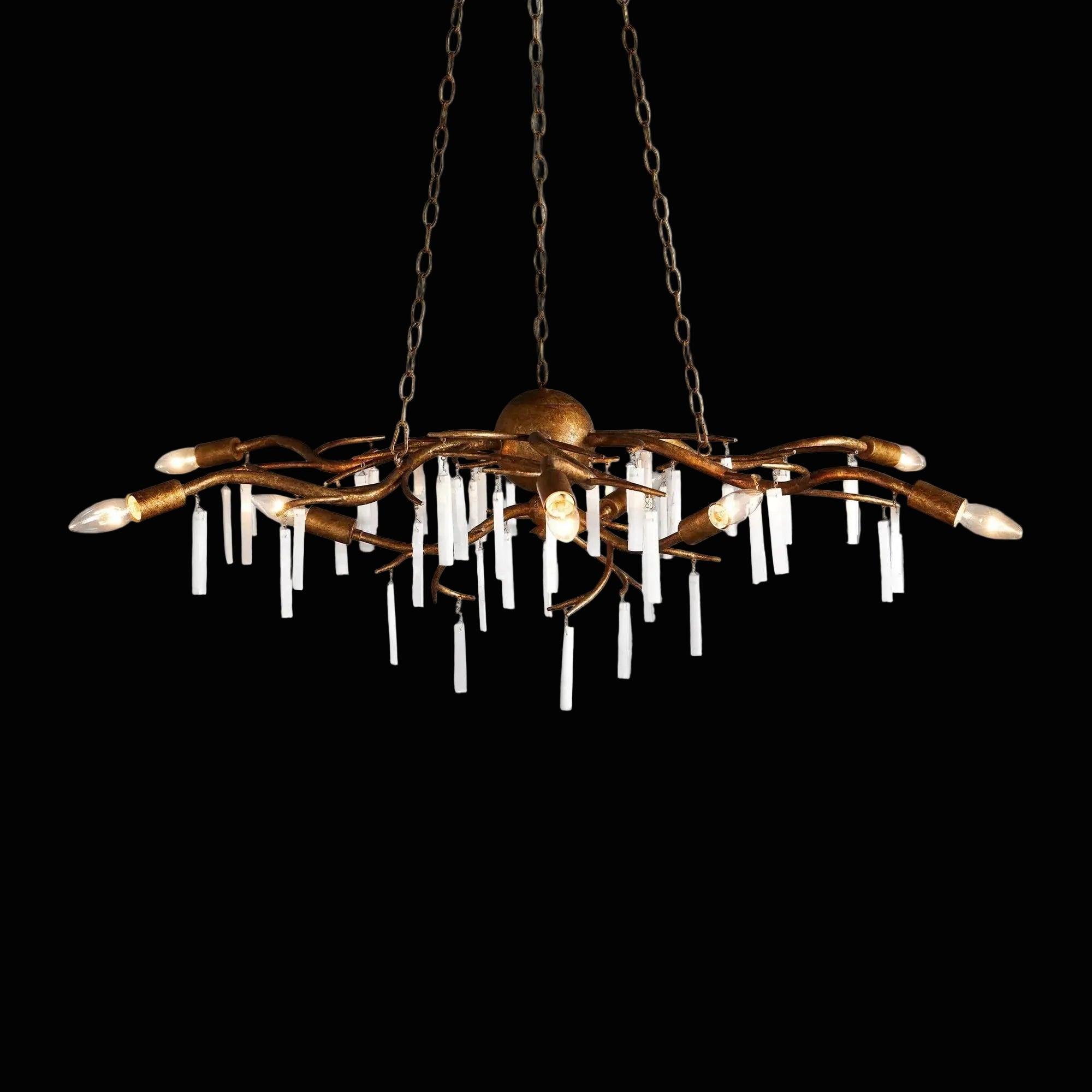 Jada Selenite Branch Chandelier 9 Light by Bling Lighting Studio