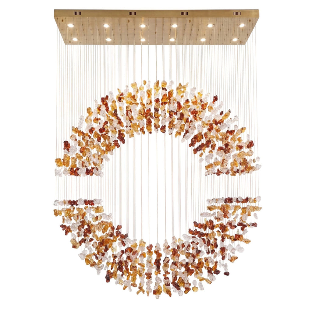 Amber Crystal Halo Chandelier by Bling Lighting Studio