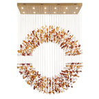 Amber Crystal Halo Chandelier by Bling Lighting Studio