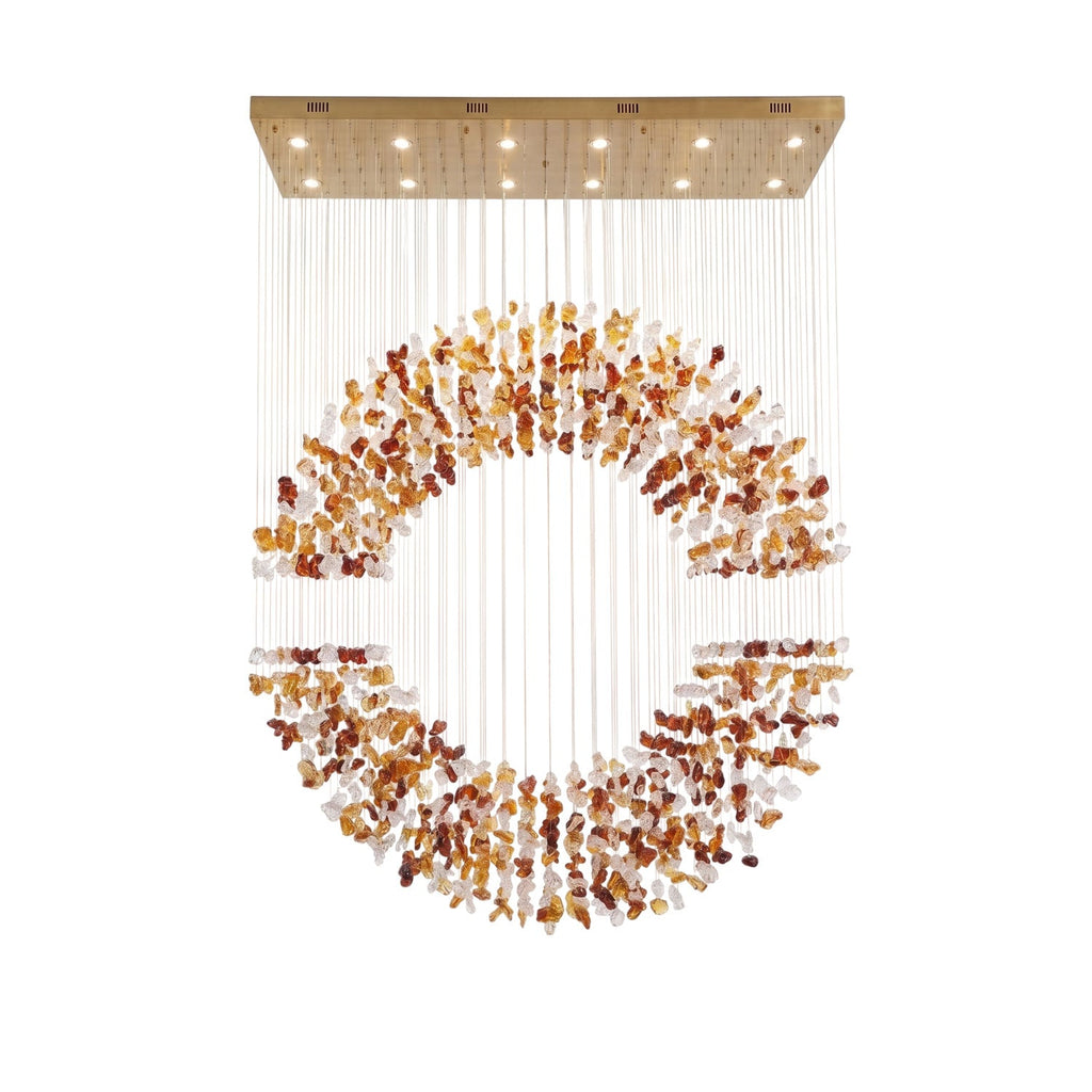 Amber Crystal Halo Chandelier by Bling Lighting Studio