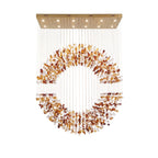 Amber Crystal Halo Chandelier by Bling Lighting Studio
