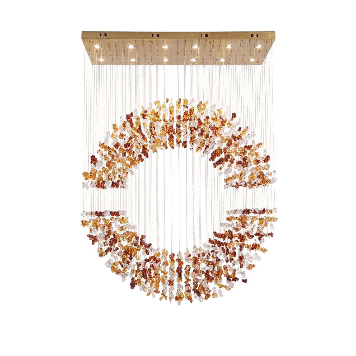 Amber Crystal Halo Chandelier by Bling Lighting Studio