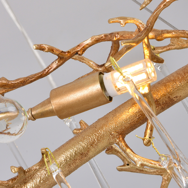 Avis Clear Crystal Branch Chandelier by Bling Lighting Studio