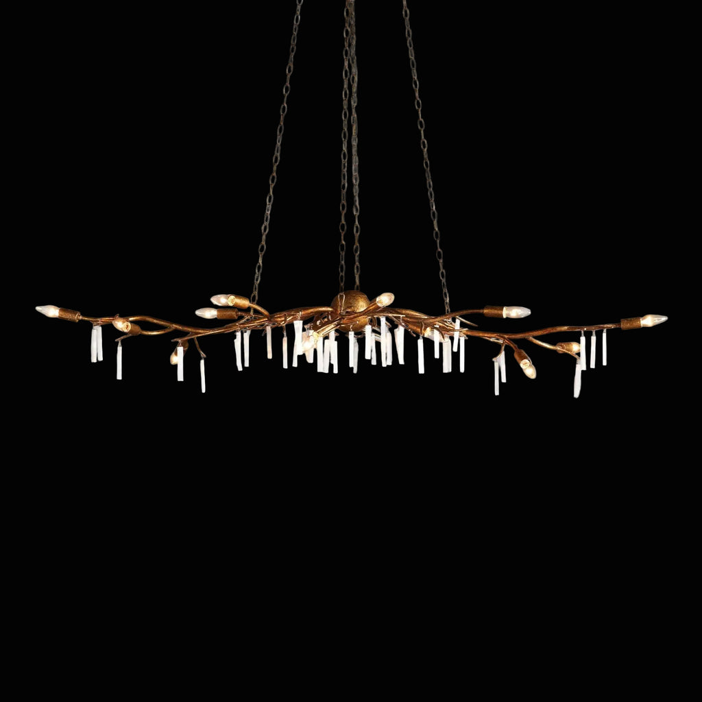 Jada Selenite Branch Chandelier 15 Light by Bling Lighting Studio