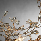Crystal Flowers Fiore Linear Chandelier by Bling Lighting Studio
