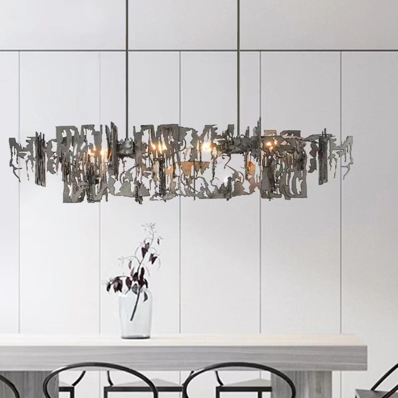 Oversize Post-modern Avant Art Irregular Metal Piece Chandelier for Living/Dining Room/Kitchen Island by Bling Lighting Studio