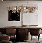 Oversize Post-modern Avant Art Irregular Metal Piece Chandelier for Living/Dining Room/Kitchen Island by Bling Lighting Studio