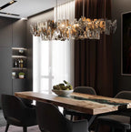 Oversize Post-modern Avant Art Irregular Metal Piece Chandelier for Living/Dining Room/Kitchen Island by Bling Lighting Studio