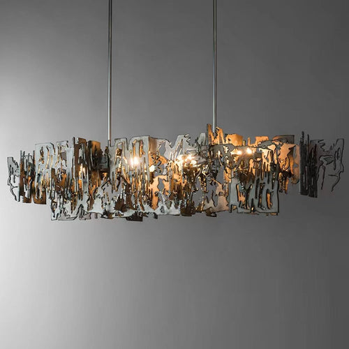 Oversize Post-modern Avant Art Irregular Metal Piece Chandelier for Living/Dining Room/Kitchen Island by Bling Lighting Studio