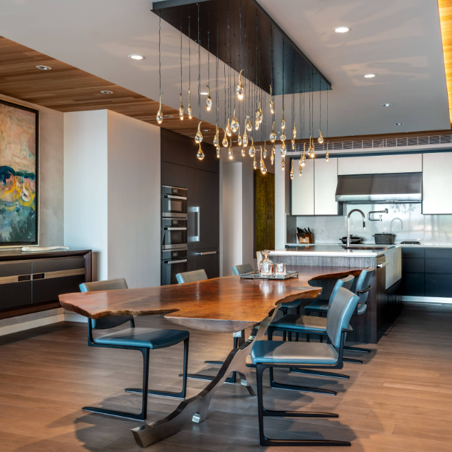 Modern Creative Seed Crystal Chandelier for Dining Room by Bling Lighting Studio