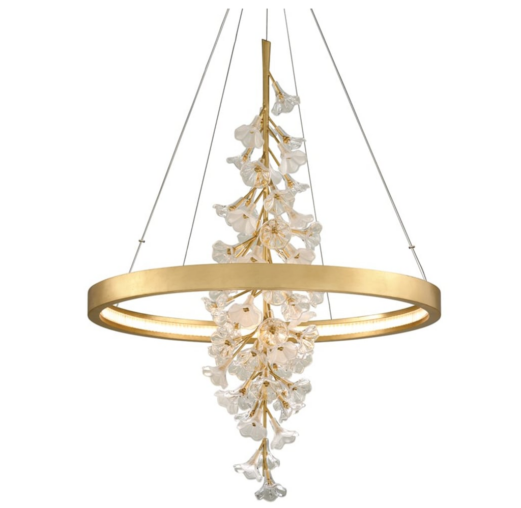 Modern Art Design Vertical Flower Chandelier for Low-ceiling by Bling Lighting Studio