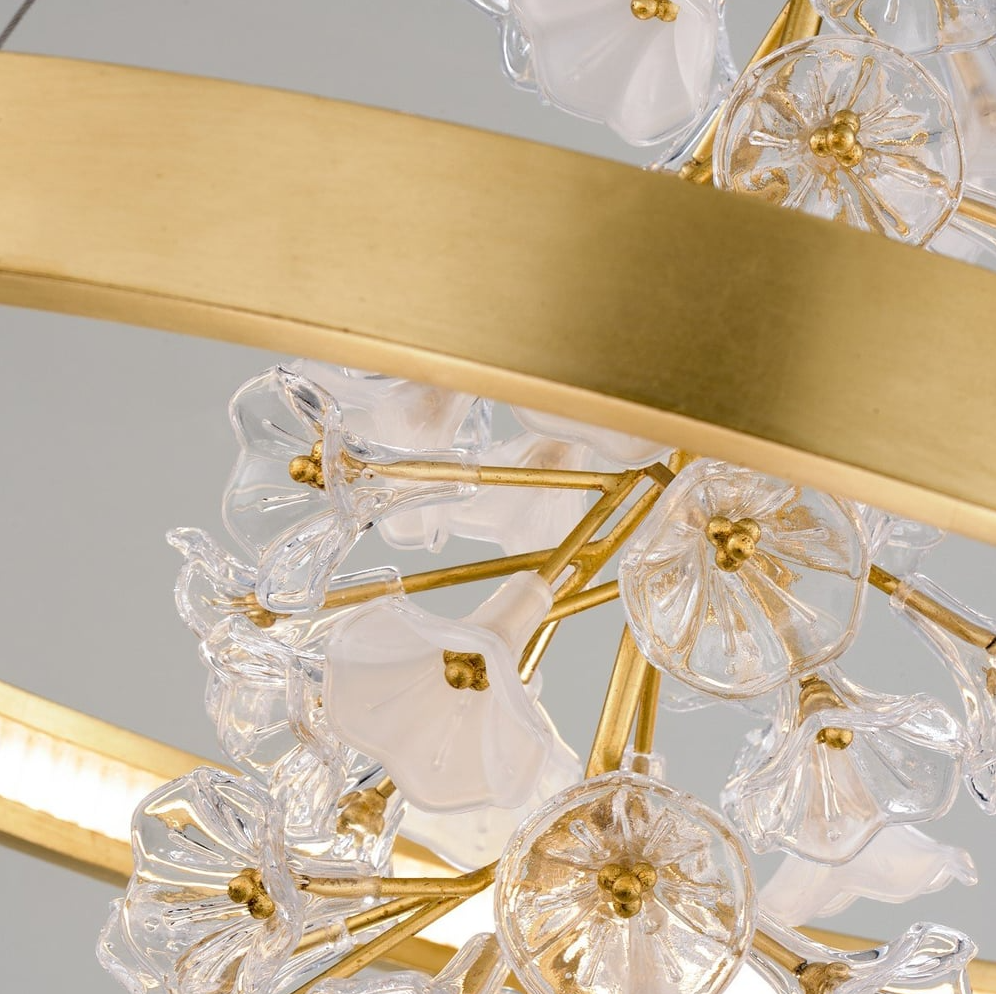 Modern Art Design Vertical Flower Chandelier for Low-ceiling by Bling Lighting Studio