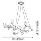 Branch Boho Tree Modern Chandelier by Bling Lighting Studio