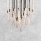 Colleena Hammered Glass Round Chandelier