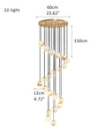 Small Alabaster Cluster Globes Ceiling Pendant Light For High Ceiling