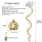 Modern Stainless Steel Petal Chandelier for Staircase