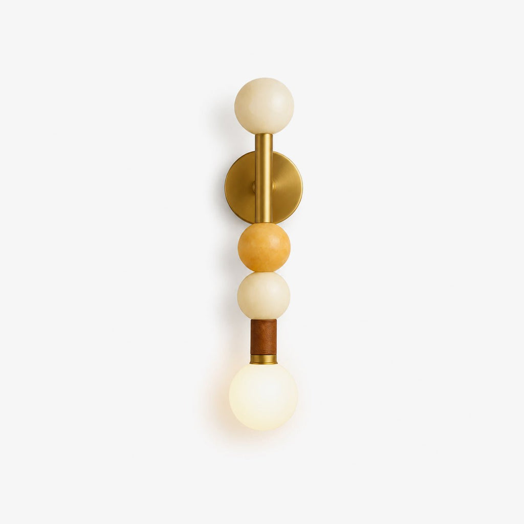 Stacked Sphere Marble Wall Sconce by Bling Lighting Studio