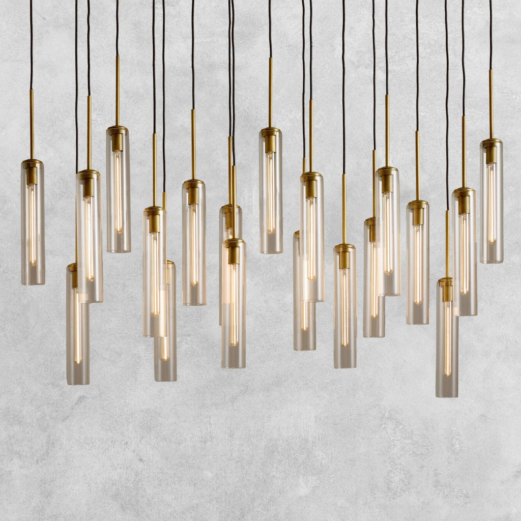 Colleena Linear Fluted Glass Chandelier