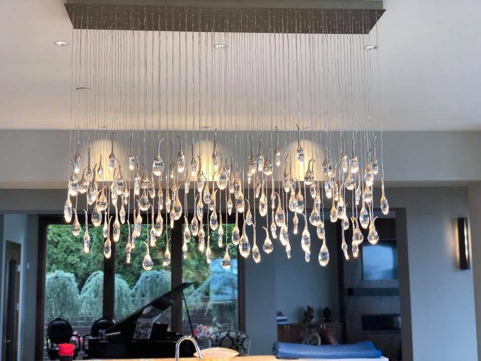 Modern Creative Seed Crystal Chandelier for Dining Room by Bling Lighting Studio