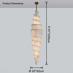 Tiered Alabaster Staircase Chandelier