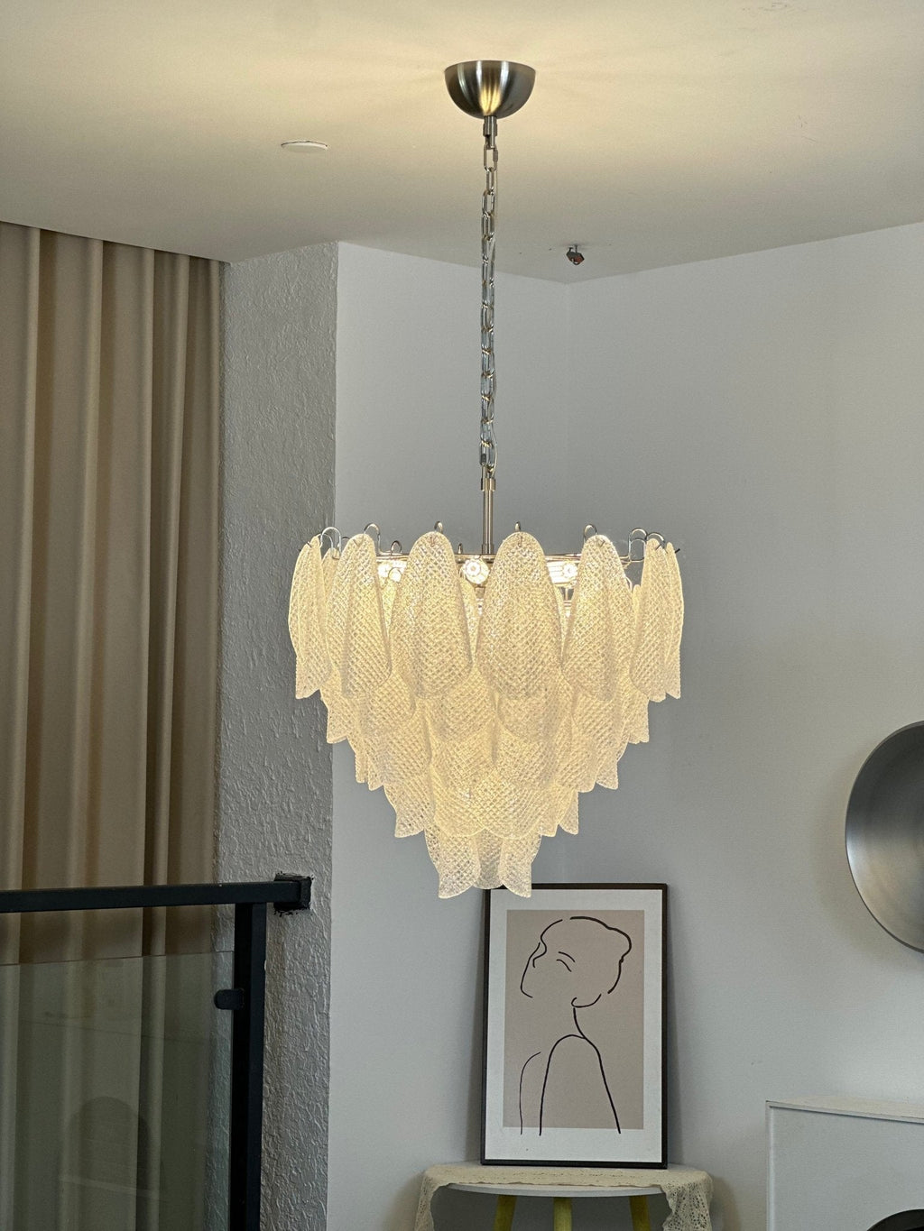 Murano Glass Teardrop Chandelier by Bling Lighting Studio