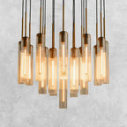Colleena Fluted Glass Round Chandelier