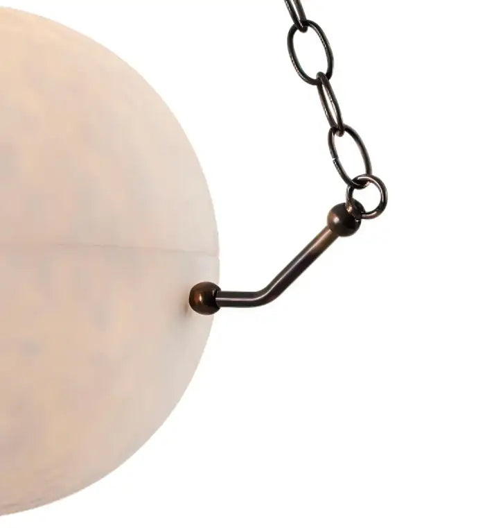 Large 'Atlas' Alabaster Suspension Lamp by Denis de la Mesiere