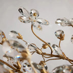 Crystal Flowers Fiore Linear Chandelier by Bling Lighting Studio
