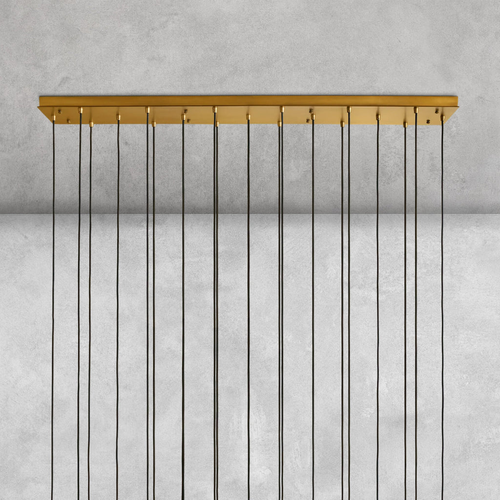 Colleena Linear Fluted Glass Chandelier