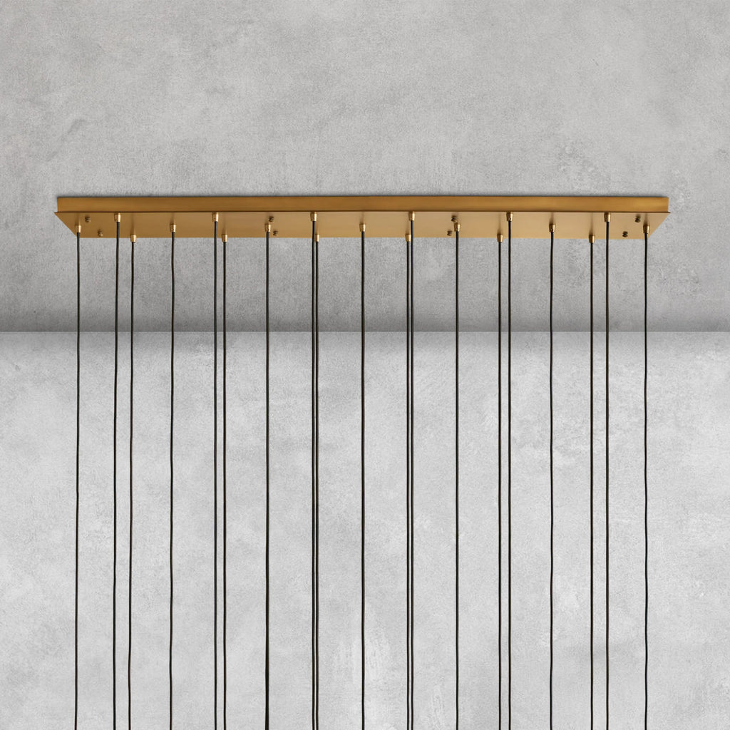 Colleena Linear Hammered Glass Chandelier