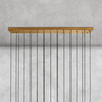 Colleena Linear Hammered Glass Chandelier