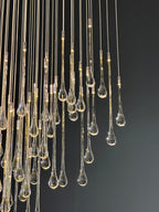 Crystal Teardrop Tube Rain Chandelier