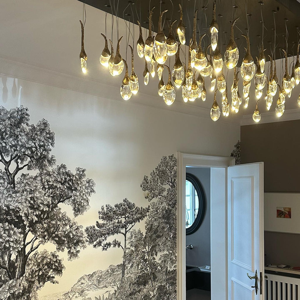 Modern Creative Seed Crystal Chandelier for Dining Room by Bling Lighting Studio