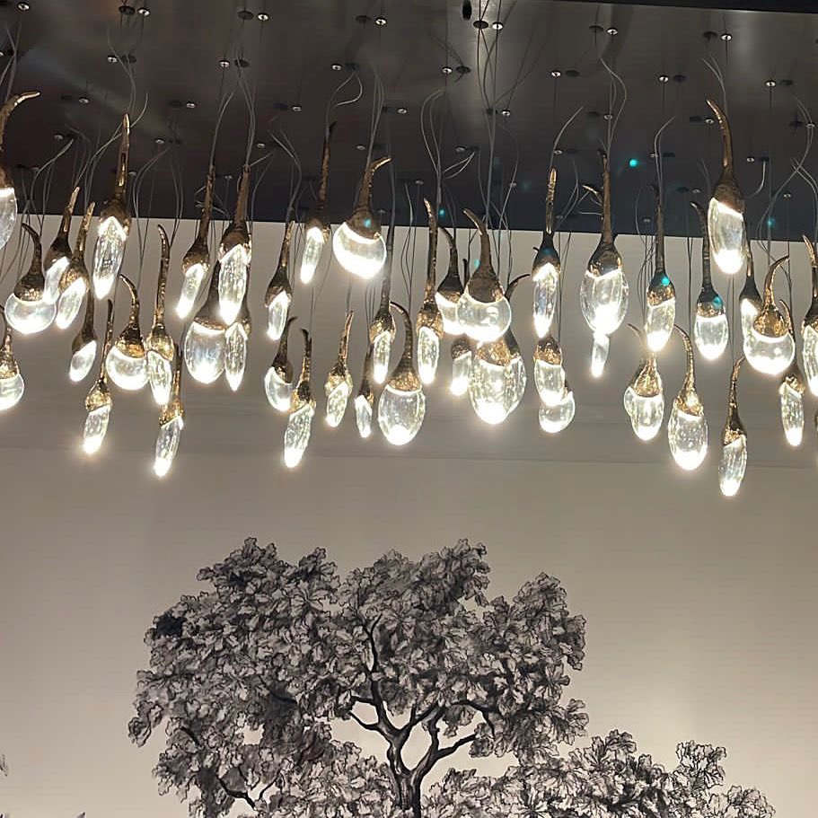 Modern Creative Seed Crystal Chandelier for Dining Room by Bling Lighting Studio