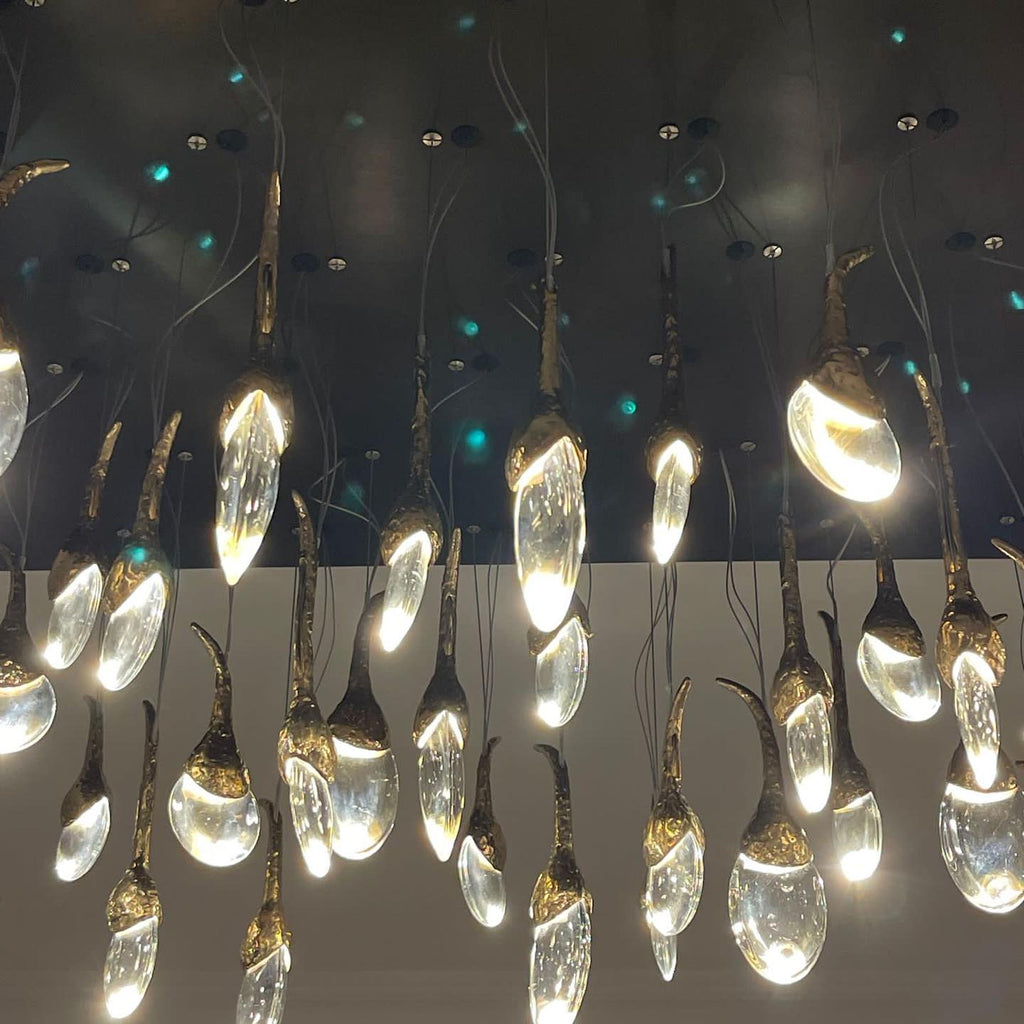 Modern Creative Seed Crystal Chandelier for Dining Room by Bling Lighting Studio